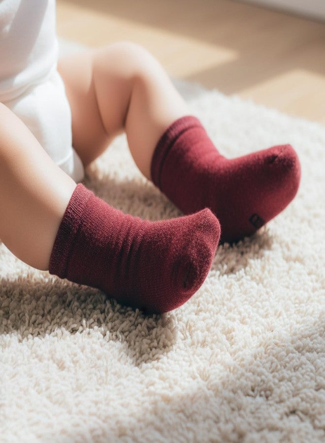MOMISY 5 Pairs Bamboo Ankle Socks for children kids Toddlers Infant Baby Girl Boys (IN, Age, 1 Year, 2 Years, Plain) - Image 3