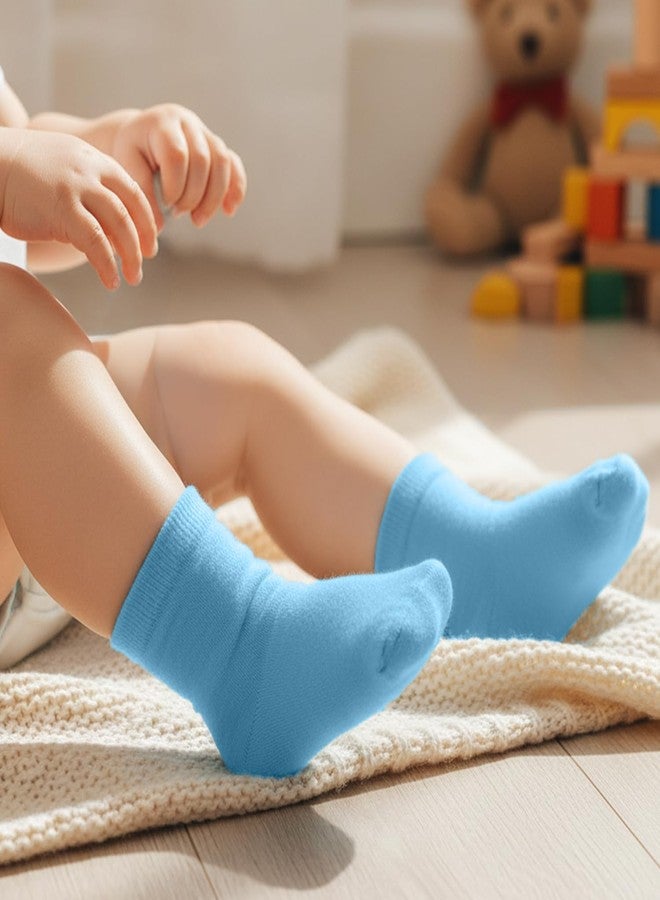MOMISY 5 Pairs Bamboo Ankle Socks for children kids Toddlers Infant Baby Girl Boys (IN, Age, 1 Year, 2 Years, Plain) - Image 2