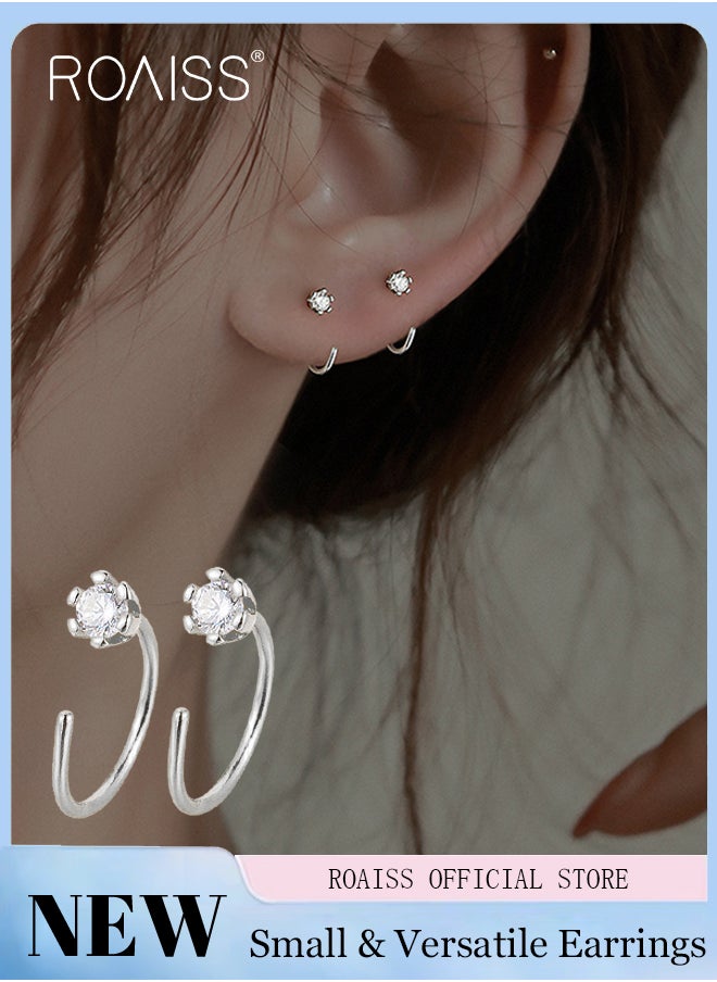 roaiss - Women Earrings Stylish Design Simple and Versatile Highlight Personal Temperament and Charm Small Earrings - Image 1