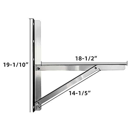 JEACENT Wall Mounting Bracket Rust Free Stainless Steel Support for 9000-24000BTU Condenser Ductless Mini Split Air Conditioner Heat Pump Systems - Image 3