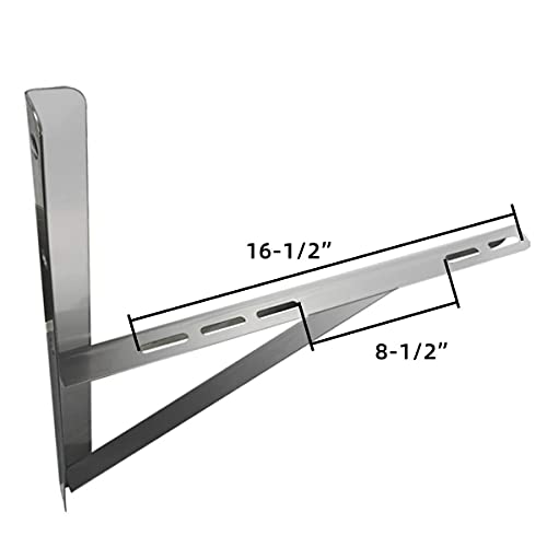 JEACENT Wall Mounting Bracket Rust Free Stainless Steel Support for 9000-24000BTU Condenser Ductless Mini Split Air Conditioner Heat Pump Systems - Image 4