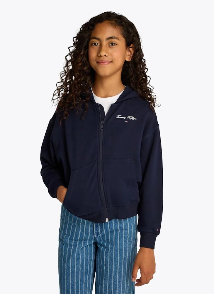 TOMMY HILFIGER Kids Varsity Zip Through Hoodie