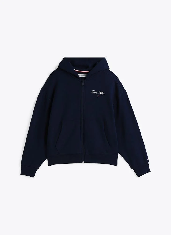 TOMMY HILFIGER Kids Varsity Zip Through Hoodie