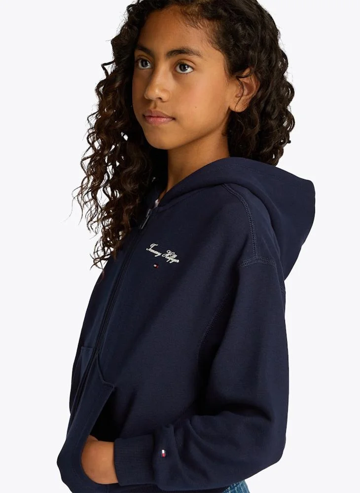 TOMMY HILFIGER Kids Varsity Zip Through Hoodie