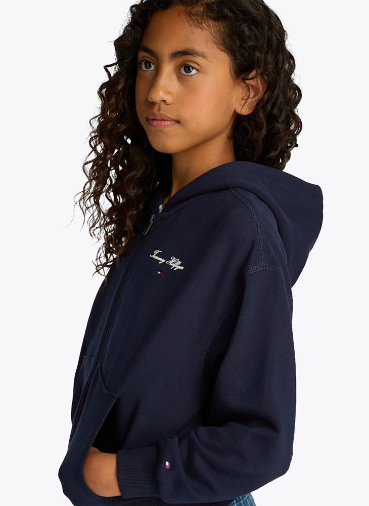 TOMMY HILFIGER Kids Varsity Zip Through Hoodie  - Image 3