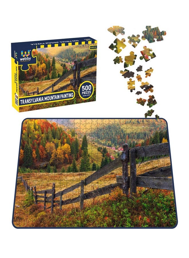 Webby Transylvania Mountain Painting Jigsaw Puzzle, 500 Pieces - Image 3