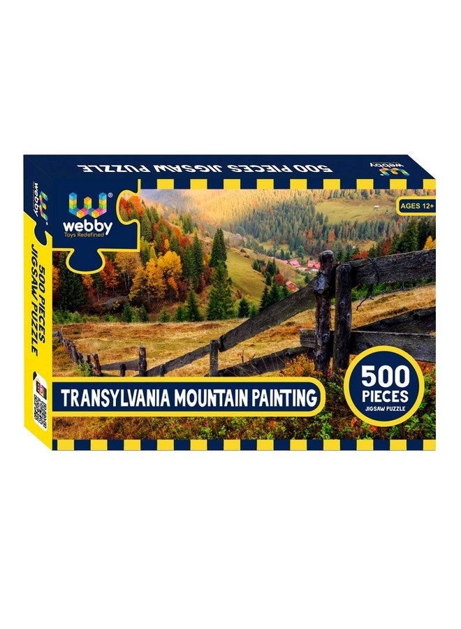 Webby Transylvania Mountain Painting Jigsaw Puzzle, 500 Pieces - Image 1