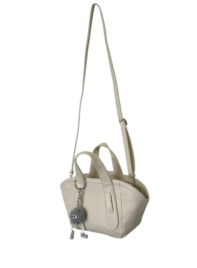Women’s Faux Leather Handbag & Crossbody with Keychain – Stylish & Practical Design - Image 3