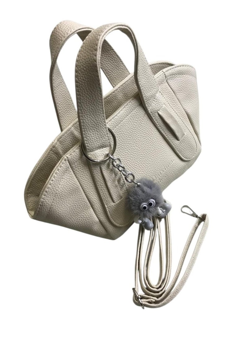 Women’s Faux Leather Handbag & Crossbody with Keychain – Stylish & Practical Design - Image 5