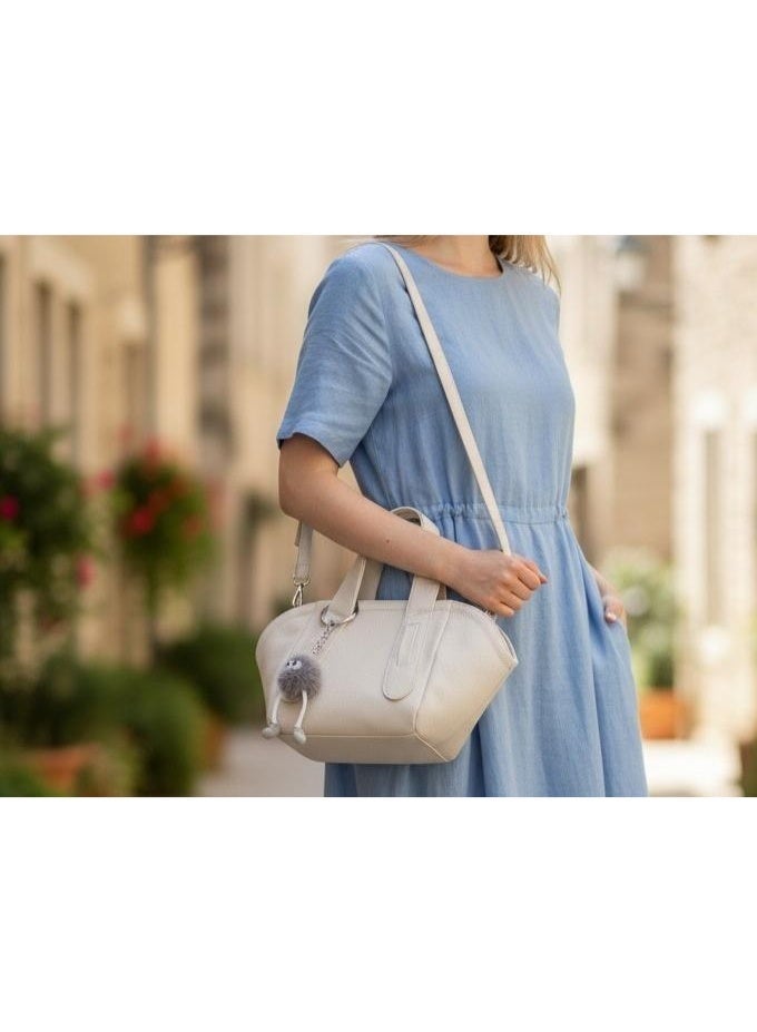 Women’s Faux Leather Handbag & Crossbody with Keychain – Stylish & Practical Design - Image 2