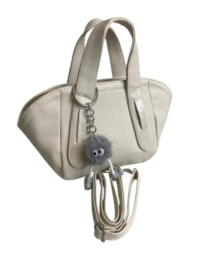Women’s Faux Leather Handbag & Crossbody with Keychain – Stylish & Practical Design - Image 1