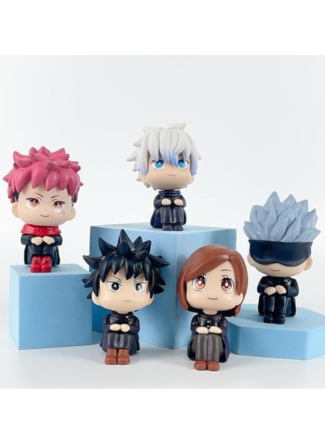 عام شخصية الأنمي Geto Suguru و Itadori Yuuji الجالسة بشكل مكشوف للأعلى، نموذج دمية 2.75 بوصة، نسخة مطورة من النوع اللطيف من سلسلة Jujutsu Kaisen، مجموعة ساتورو جوجو القابلة للتركيب، تمثال حركي للتجميع، زخرفة للسيارة أو المنزل. - Image 2