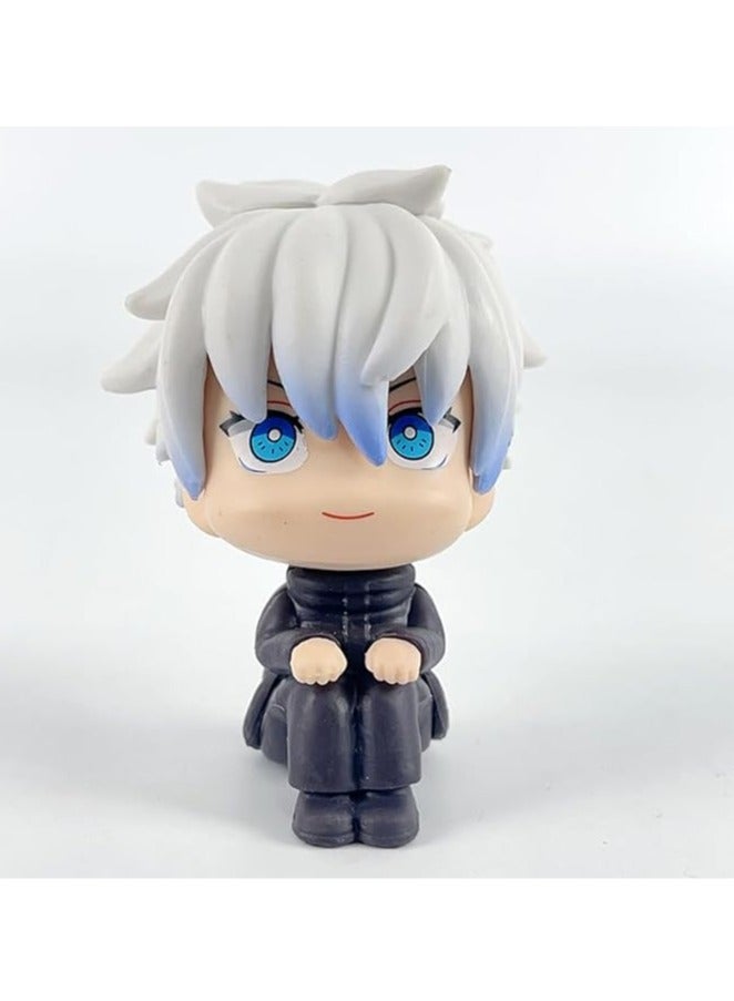 عام شخصية الأنمي Geto Suguru و Itadori Yuuji الجالسة بشكل مكشوف للأعلى، نموذج دمية 2.75 بوصة، نسخة مطورة من النوع اللطيف من سلسلة Jujutsu Kaisen، مجموعة ساتورو جوجو القابلة للتركيب، تمثال حركي للتجميع، زخرفة للسيارة أو المنزل. - Image 4