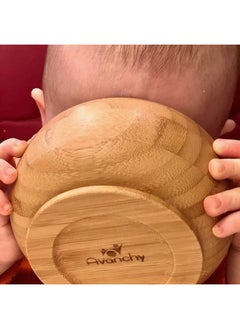 Avanchy The Bamboo La Petite Family Collections Gift Set Is A Perfect Choice, Featuring Mini Bamboo And Silicone Bowls, A Silicone Cup, And Bamboo Baby And Infant Spoons.  - Image 5
