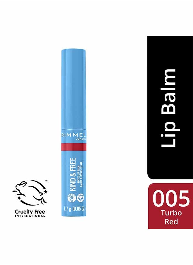 RIMMEL LONDON - Kind And Free Lip Balm 005 – Turbo Red (Red) - Image 1
