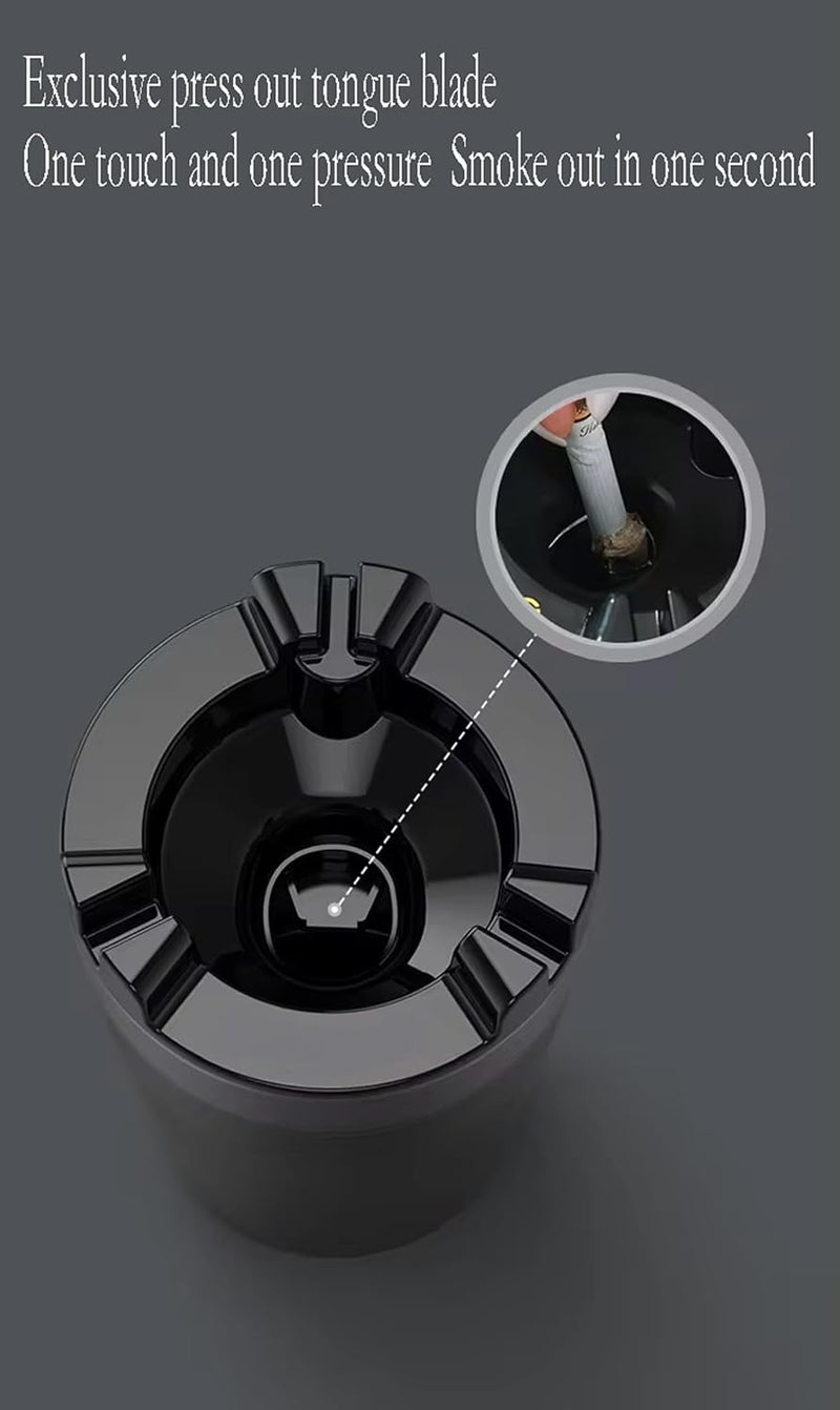 Aakarit Portable Car Ashtray with Water Tank Smell Proof, Detachable Most Cup Holder, Smokeless Windproof for Outdoor Travel or Home Office - Image 4