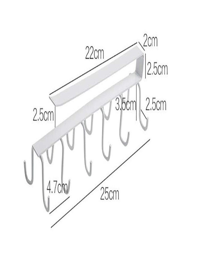 ToYooZe JHBK Double-Row 12 Hooks for Kitchen Storage Rack Cupboard Hanging Coffee and Tea Cup/Organizer/Metal Hook/Cabinet/Cooker/Towel Holder/Use Inside Kitchen/Bathroom/Home and Office (1 Black) - Image 3