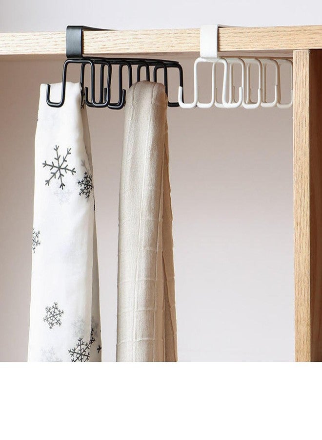 ToYooZe JHBK Double-Row 12 Hooks for Kitchen Storage Rack Cupboard Hanging Coffee and Tea Cup/Organizer/Metal Hook/Cabinet/Cooker/Towel Holder/Use Inside Kitchen/Bathroom/Home and Office (1 Black) - Image 5