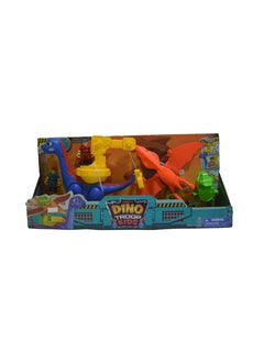 Generic Dino Troop Kids Playset with T-Rex, Pterodactyl, and Brontosaurus Figures 