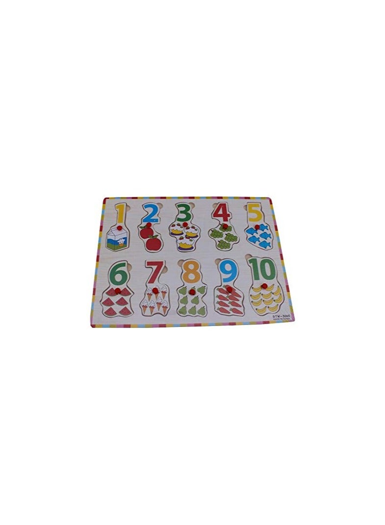 FunBlast Wooden Colorful Learning Board for Kids with Knobs - Educational Learning Wooden Board Tray - Multicolor - Image 2