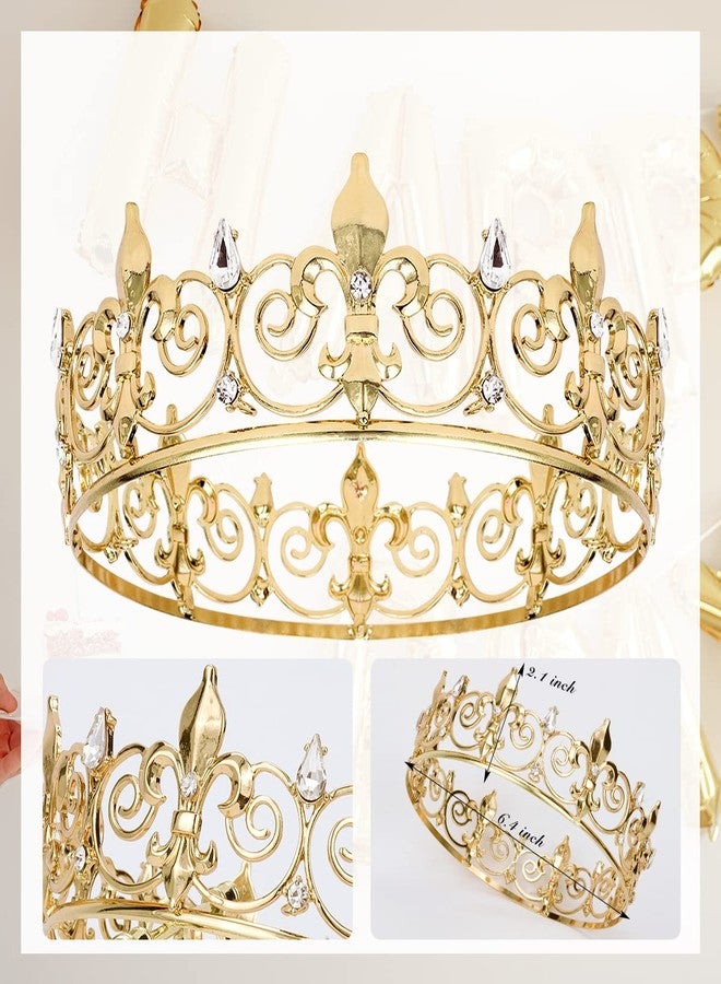 Hapdoo 70th Birthday Decorations - Crown and King Sash for Men, 70 Birthday Decorations, Gold - Image 5