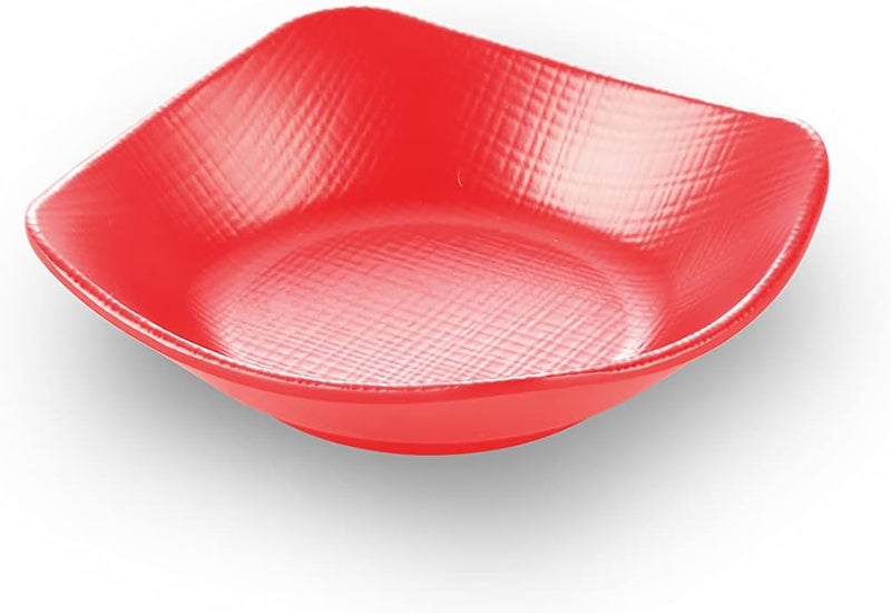 Servewell Melamine Square Plate 9.5 x 9.5 x 3.1 cm - Red