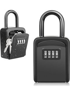 erorex Key Safe Portable Lock Box For Keys Outdoor With Removable Shackle Hangable Combination Key Lock Box For Home Office Garage School Free Of Installation  - Image 1