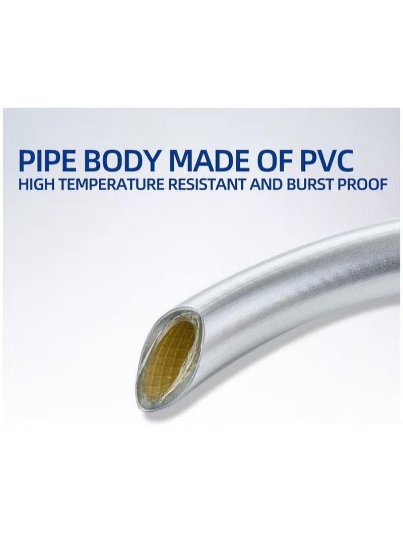 PVC دش خرطوم مرنة الفولاذ المقاوم للصدأ خرطوم دش محمول 59 بوصة استبدال خرطوم للدش المحمولة طويلة جدا - Image 4