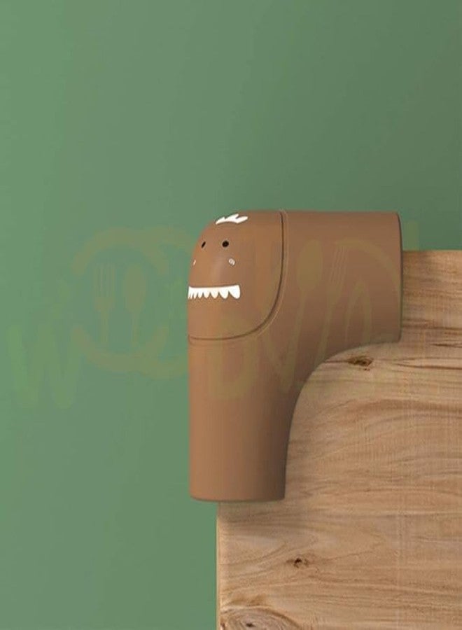 Clovis Soft Baby Proofing Corner Guards & Edge Protectors - Pre-Taped Table Corner Protector, Child Safety Furniture Bumper, Sharp Corner Cushions (Brown, Set of 4) - Image 2