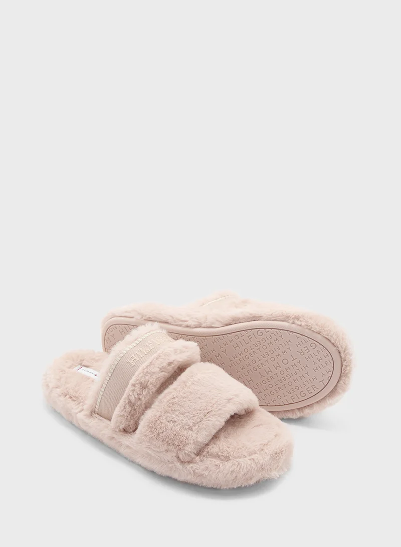 تومي هيلفيغر Double Strap Bedroom Slippers