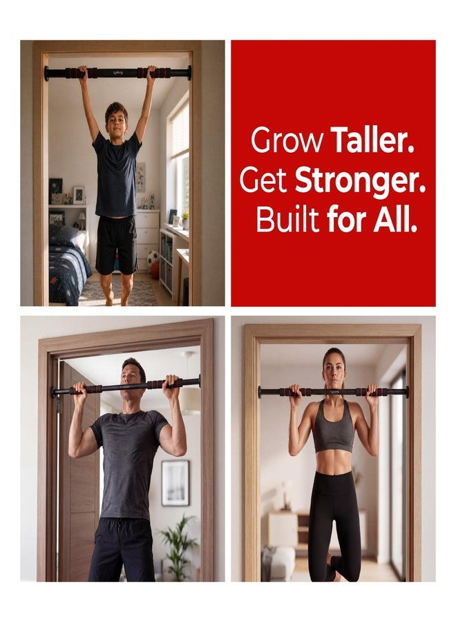 Lifelong Pull Up Bar for Home Kids| Adjustable 62-100 cm Doorway PullUp Bar For Home Gym Equipment |No Screw Pull Up Bar Door Mounted |100kg Capacity, Anti-Slip Lock, Foam Grip Handles |Gym Equipment for Home Workout - Image 5