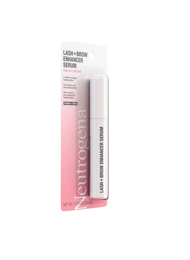 Healthy Lash + Brow Enhancer Serum Formulated With Biotin & Peptides; Nourishing & Conditioning Serum To Enhance The Look Of Lashes & Eyebrows, 0.08 Oz