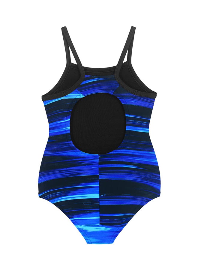 TYR V-Cut Swimsuit For Girls (Blue/Black,3XL) - Image 2