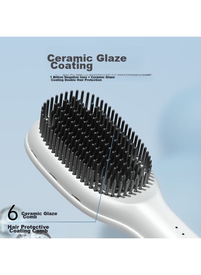 Riwa Straightening Brush , Negative Ion Straightening Inner-curling Flat Iron, Volumizing Curling Iron, Hair-friendly Dual-use Straightening Iron And Curling Iron, Straightening Tool Rb-8516 - Image 5