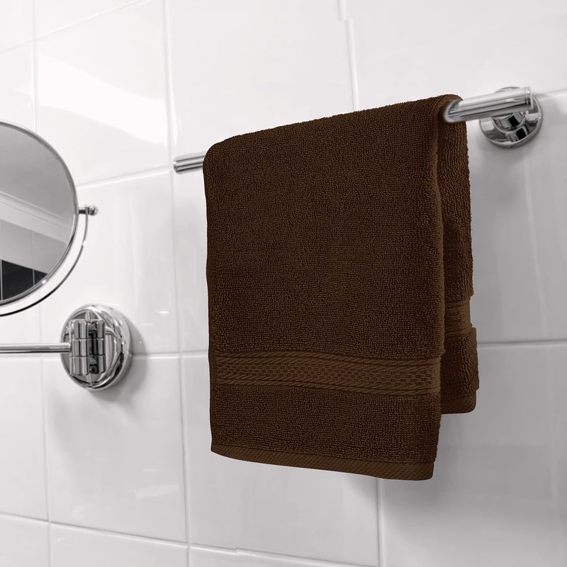 Utopia Towels 6 Pack Premium Hand Towels Set, 16 by 28 inches, 100% Ring Spun Cotton, Ultra Soft and Highly Absorbent 600GSM Towels for Bathroom, Gym, Shower, Hotel, and Spa, Dark Brown - Image 4
