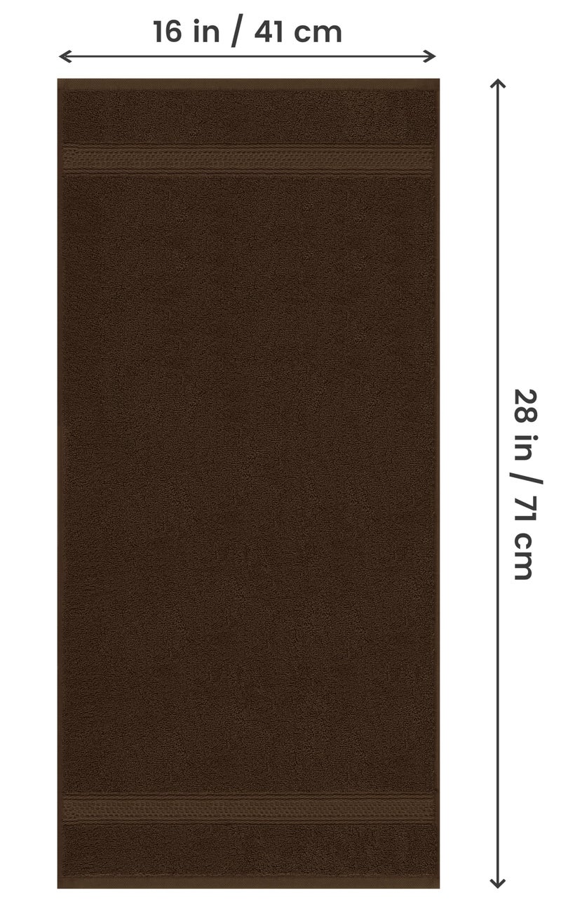Utopia Towels 6 Pack Premium Hand Towels Set, 16 by 28 inches, 100% Ring Spun Cotton, Ultra Soft and Highly Absorbent 600GSM Towels for Bathroom, Gym, Shower, Hotel, and Spa, Dark Brown - Image 2