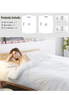 Generic 4 Pcs Travel Disposable Bedding Set, Travel Double Models Soiled Sleeping Bag Portable Non-Woven Bedspread Duvet Cover and Pillowcase Set, Suitable for Hotels, Camping and Overnight Stays  - Image 3