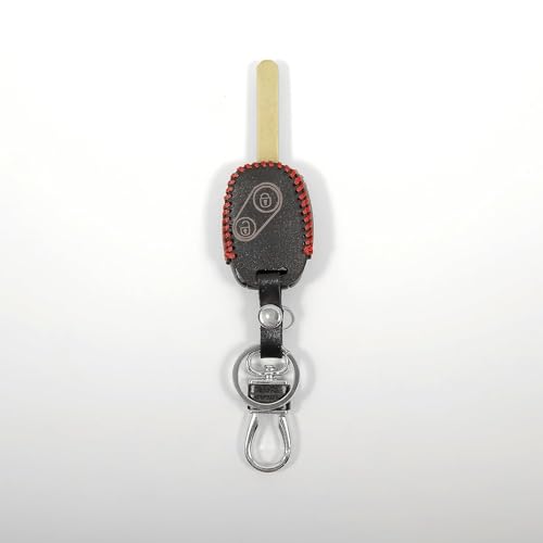 Aliens World Leather Smart Car Key Cover Case with Metal Hook Keychain for Honda Old Amaze, City I-Vtech, Brio, Jazz, Mobilio (Black) - Image 2