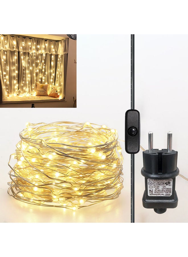 إسكدنيا مجموعة مصابيح LED للزينة بسلك من النحاس مضادة للماء مكونة من 50 مصباح LED أبيض 16قدم - Image 4