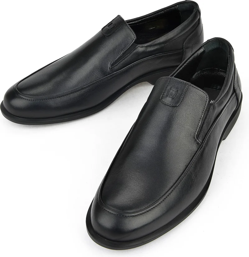 Ziya , Men's Genuine Leather Shoes 13192 16785 Black