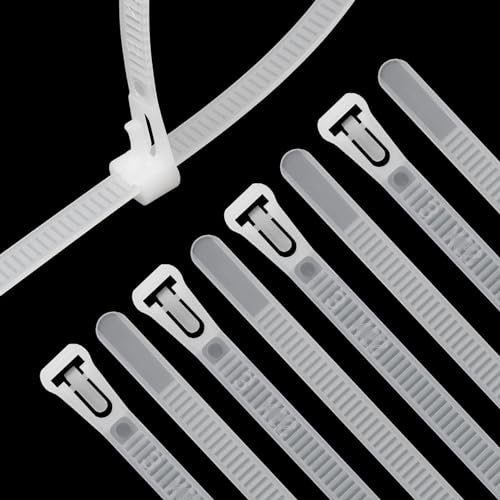 Hian 8-Inch White Cable Ties, 3.6mm Width, Nylon Zip Ties for Home, Office, and Outdoor Use - Strong, Durable, and Versatile Cable Organizers (Pack of 100) - Image 5
