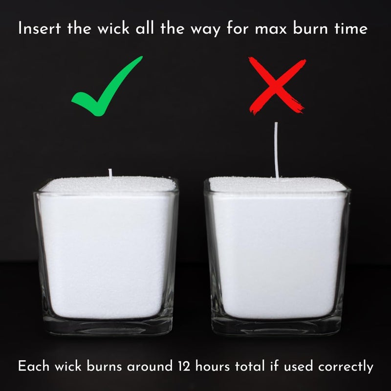 Foton Foton Pearled Candle 9LB - شموع مسحوق طويلة لا تدوم غير مسمدة - شموع شمعة قابلة لإعادة التعبئة مع 100 فتيل لصنع الشموع  - Image 5