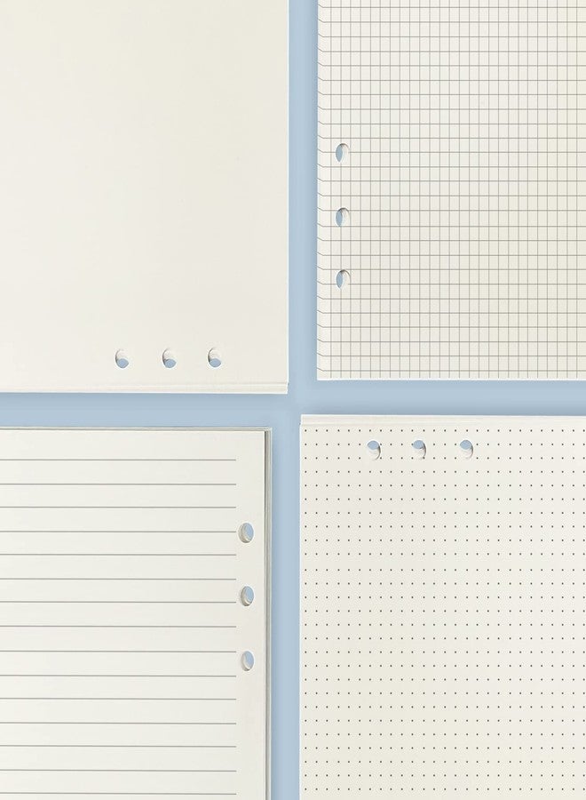 Harphia A5 Refills Paper Kit, 160 pages Binder Inserts for 6 holes Filofax Notebook JournalDot Line Grid Blank, 100 GSM, with Accessories (Harphia 816A5F 8.26'x5.5''-A5) - Image 4