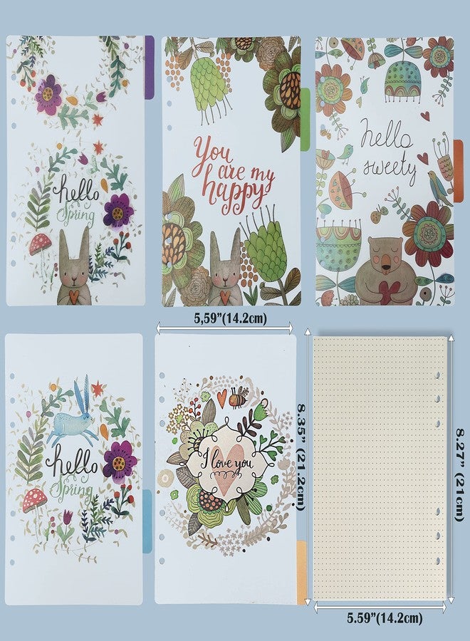 Harphia A5 Refills Paper Kit, 160 pages Binder Inserts for 6 holes Filofax Notebook JournalDot Line Grid Blank, 100 GSM, with Accessories (Harphia 816A5F 8.26'x5.5''-A5) - Image 3