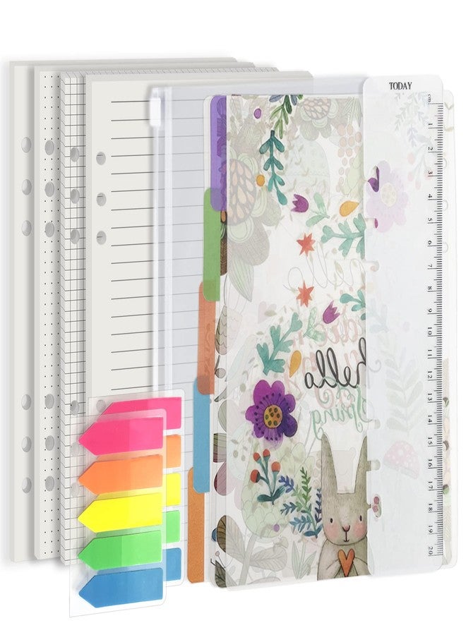 Harphia A5 Refills Paper Kit, 160 pages Binder Inserts for 6 holes Filofax Notebook JournalDot Line Grid Blank, 100 GSM, with Accessories (Harphia 816A5F 8.26'x5.5''-A5) - Image 1