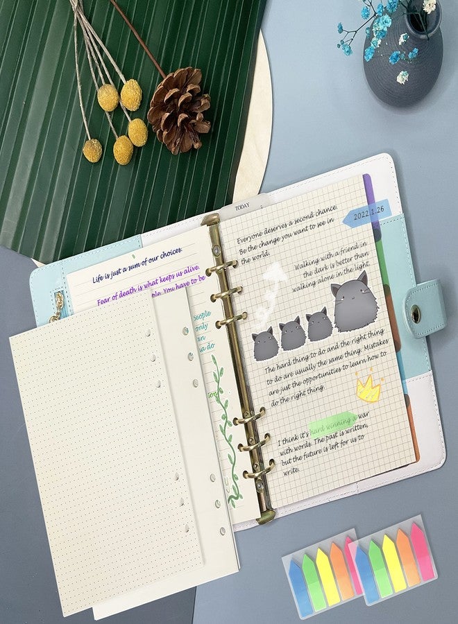Harphia A5 Refills Paper Kit, 160 pages Binder Inserts for 6 holes Filofax Notebook JournalDot Line Grid Blank, 100 GSM, with Accessories (Harphia 816A5F 8.26'x5.5''-A5) - Image 5