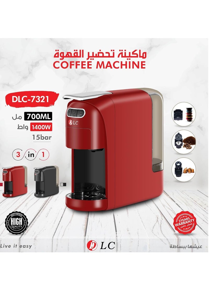 3 in 1 Coffee Machine 0.7 Litre - Image 2