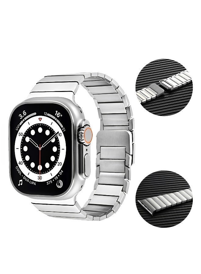 Magnetic Stainless Steel Band for Apple Watch Series 8/7/6/5/4/3/2/1/SE/SE2/Ultra Compatible Apple Watch Straps 42mm 44mm 45mm 49mm - Image 4