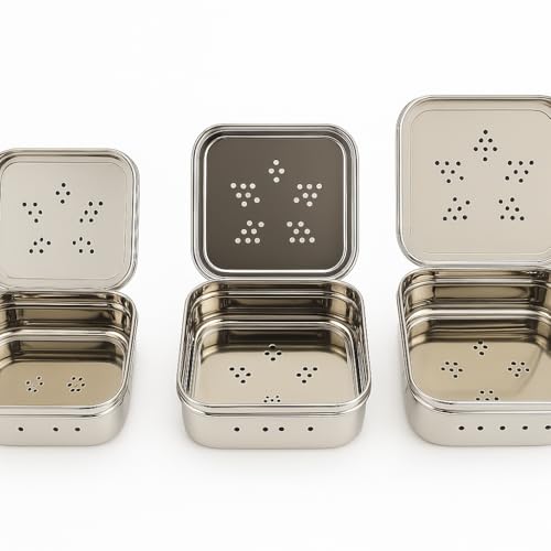 DiBha Stainless Steel Square Shape Box for Kothmir/Dhaniya/Coriander Multipurpose Dabba Storage Box/Kitchen Container - Set of 1, Color- Silver (Capacity-700ml) - Image 3