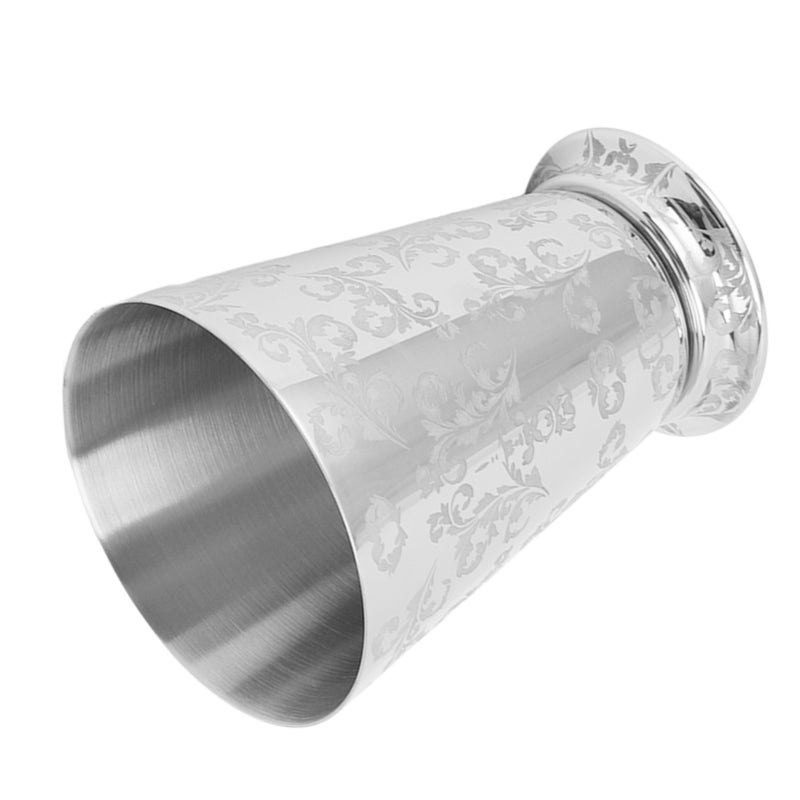 Cocktail Drinking Cup 304 Stainless Steel Silver Finish Moscow Mule Mug for Bars Home Leaf Pattern Carving - Image 4